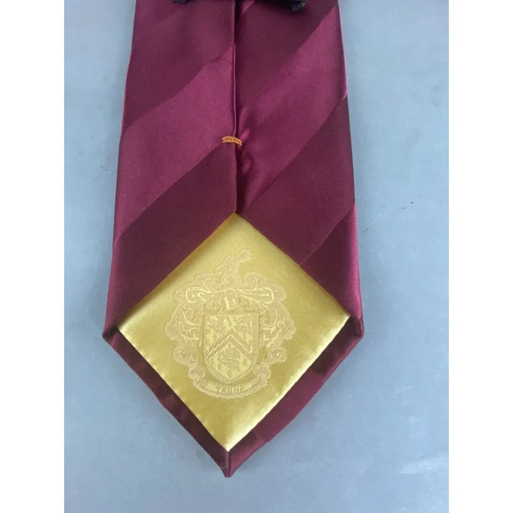 Donald J. Trump Mens Silk Tie Burgundy Red Striped Tone On Tone Signature 59